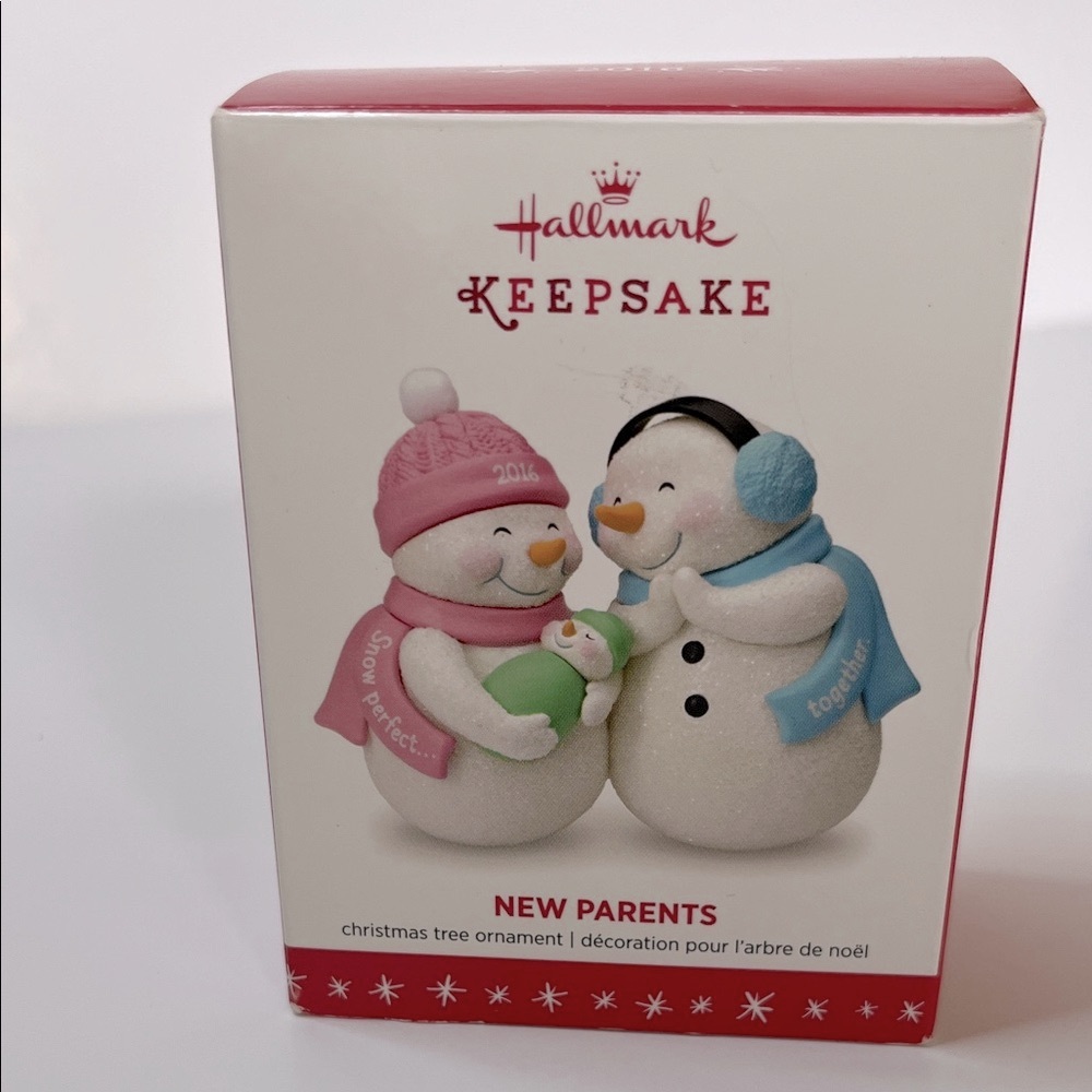 Hallmark Keepsake 2016 New Parents Snowman Christmas Ornament Baby Collectible